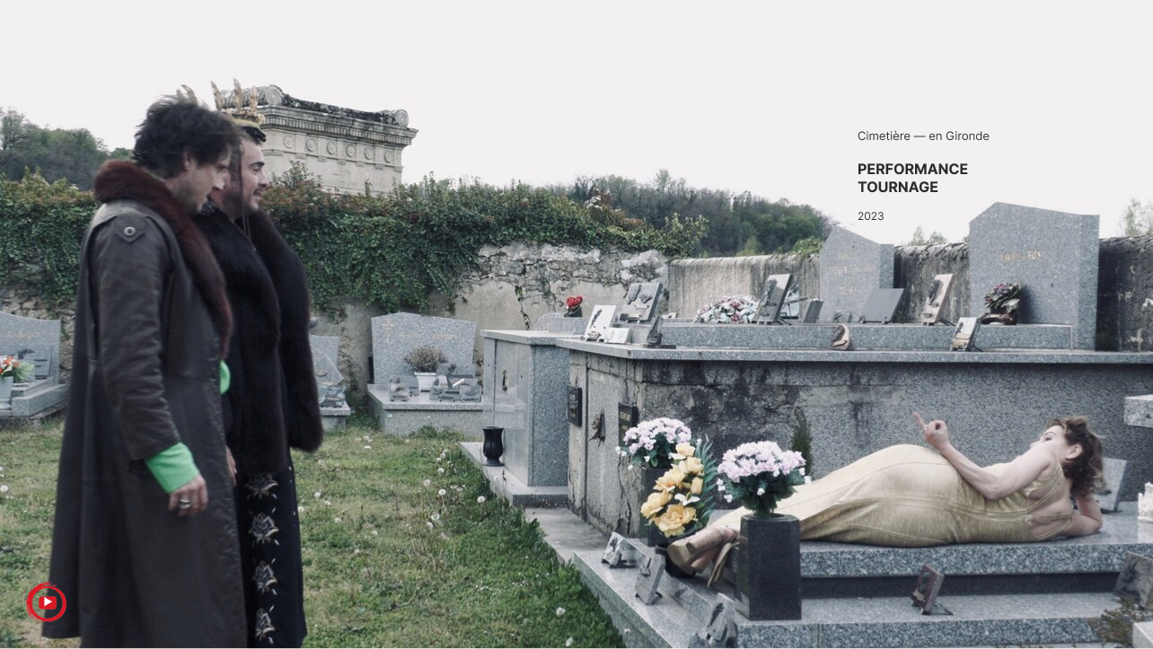 Cimetière en Gironde — performance et tournage
