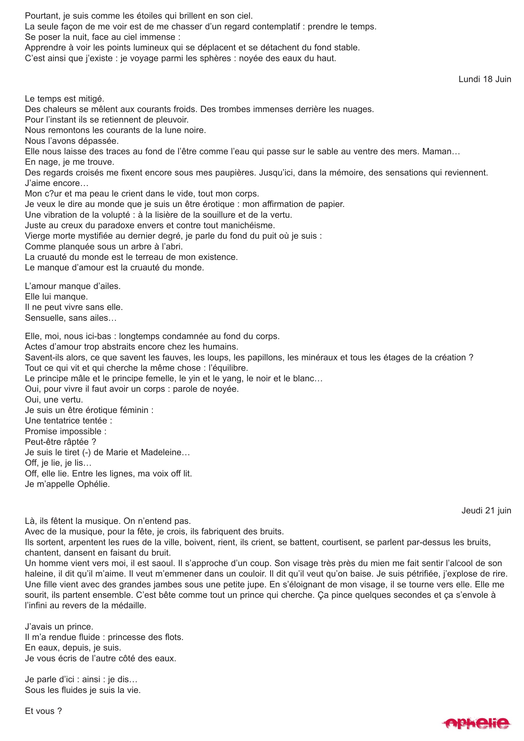 Ophélie 2007–2008 — page 21