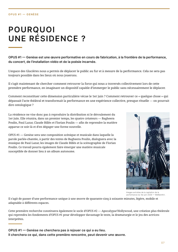 Performance artistique contemporaine — Maylis Marrent interprétant la reine de Saba pendant Marilyn’Project